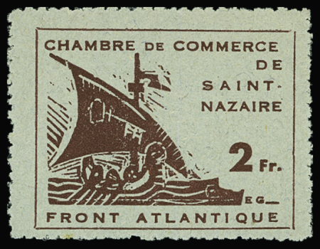 N°8 50c vert foncé sur vert pâle et n°9 brun-lilas