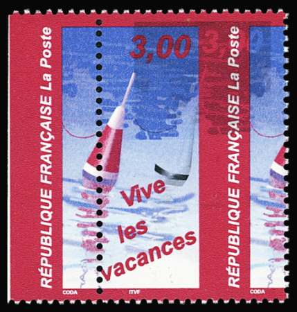 N°3243a et b 3f Vive les vacances, variétés COULEUR