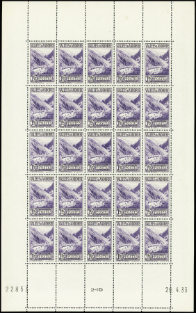 N°40A 1f75 violet en feuille de 25, neuf **, TB