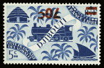 N°256a 70c sur 5c bleu-gris surcharge renversée, neuf