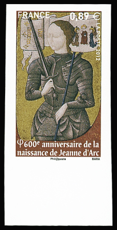 N°4582A 0,89€ Jeanne d'Arc, variété NON DENTELEE NON