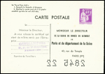 CP 40c Paix TSC Caisse des congés du batiment (PAI A5c) remplie mais non expédiée. RR et TB, cote 1850€