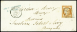 N°5, 40c orange, obl. Grille + T15 "Bar le Duc" (11 mai 1850) sur lettre pour Verdun, 2ème échelon de poids (possible du 3.2.1850 au 30.8.1850), signé JF Brun