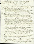 Lettre des Cayes (Haiti) (1773) pour Bordeaux avec MP d'entrée maritime "Col. N. par La Rochelle" (38x7mm), ind 20. TB