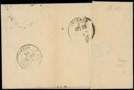 N°46A T III R I obl. ETOILE EVIDEE s. LAC, càd Paris 20/3/71, arr. AVIGNON 22/3, combinaison RR et TB