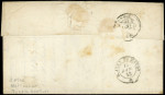N°10 25c bleu, 2 ex. obl. PC 2114 s. LAC, càd T14 MONTLUEL 14/1/53, arr. càd Sarde St JEAN de MAURe 15/1, RR et TTB