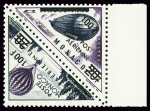 N°453/472 et PA 61/62 avec surcharge inversée bleue