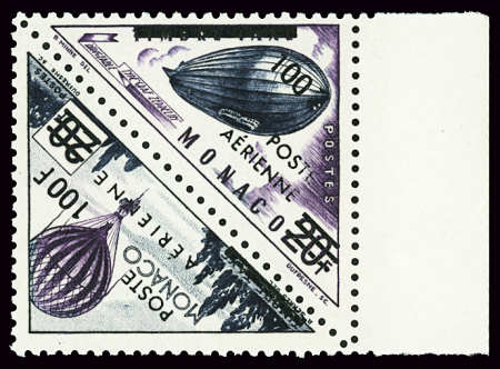 N°453/472 et PA 61/62 avec surcharge inversée bleue