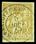 Col. Gen. N°44 25c. jaune-bistre, obl. càd "Mayotte