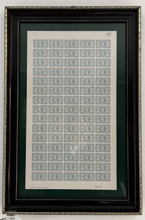 N°33 5f violet-gris, REPRODUCTION d'une feuille de