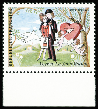 N°2354b Les amoureux de Peynet, variété sans valeur