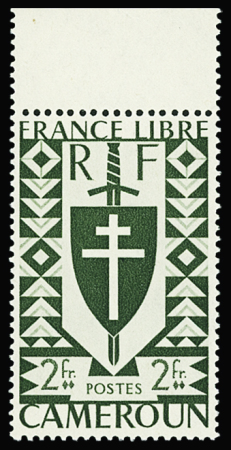 N°257a et 260a ERREUR DE COULEUR 2f vert foncé et 5f