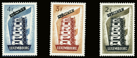 EUROPA CEPT, 1956, série du timbre Europa du luxembourg