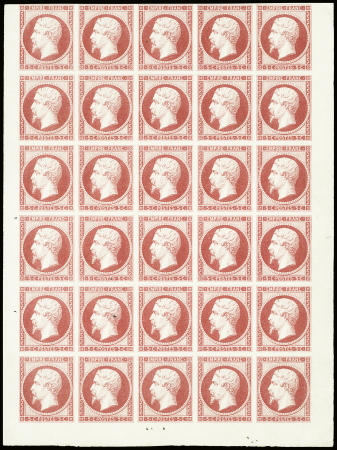 Essai du n°12 5c en rose en panneau de 30 exemplaires,