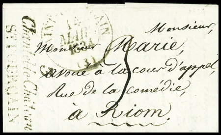 Cursive "3 Chatel-le-Château St Pourçain" + T13 "Saint