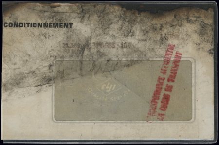 28 mai 1969 accident Paris-Orly du DC4 postal paris-Bordeaux - 3 lettres : 2 avec griffe noire "Courrier accidenté en cours de transport" et 1 avec griffe rouge "Correspondance accidentée en cours de transport" (Nierinck