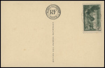 10 plis divers plupart 20e siècle dont n°90 obl CAD pointillé "Paris PL. de la Bourse" (1882 - De Beaufond n°672) et n°354 et 355, Samothrace, obl sur CP du Musée du Louvre. TB