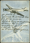 CO nouvel an Air France (trimoteur et boussole) avec au verso instructions en noir obl 13.12.37 (CAF Chili n°27A) avec inscriptions manuscrites côté vue. Rare et TB