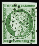 N°2 15c vert, faux de SPERATI, TTB, avec mention "SPERATI"
