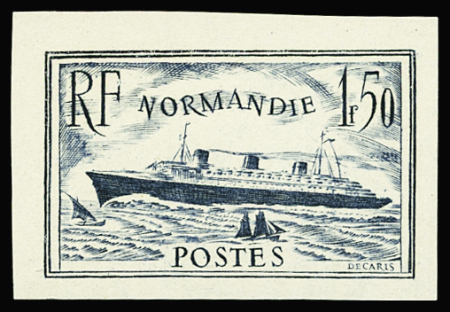 N°299 1f50 Paquebot Normandie, extraordinaire exemplaire