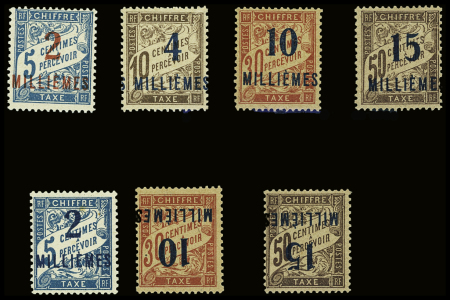 TAXE N°5 à 8, plus n°5A, 7A, 8A, neuf **, TB (Cote