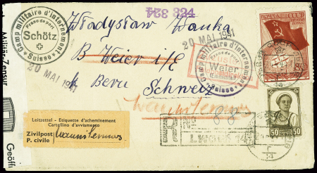 1941-45, Polnische Internierte (Militärs) in der SCHWEIZ: Sammlung in Album