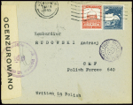 1942-47 POLAND Polnische Feldpost in PALESTINA, äGYPTEN, IRAN, IRAK in Lindner Album