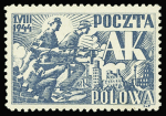 1944 Poland Polen Warschauer Aufstand, Nicht verausgabte Septemberserie 