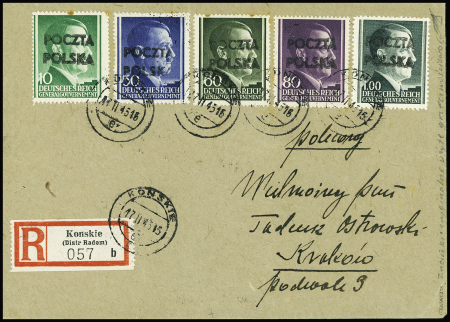 GENERALGOUVERNEMENT - GEN.-GOUV., POLAND 1944-45 Sammlung Lokalausgaben in Lindner Album