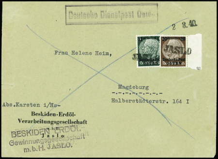 1939-40, POLAND - DT. REICH: DEUTSCHE DIENSTPOST OSTEN - Sammlung in 1 Lindner Album