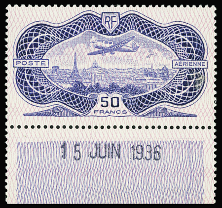 N°15 50f burelé, neuf **, BdF daté du 15 juin 1936,