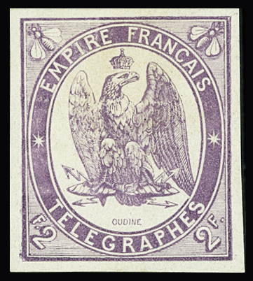 N°4 2f violet, neuf *, rousseur