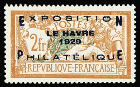 N°257A exposition philatélique du Havre 2f (+5f), très