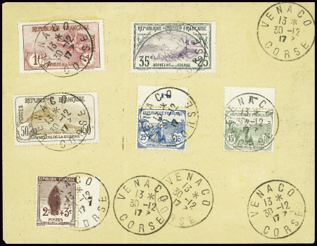 N°148 + n°150/154 Orphelins sur enveloppe n'ayant pas circulé