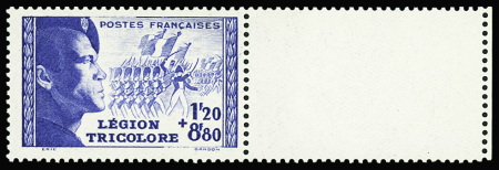 N°566D NON EMIS 1f20 +8f80 Légion Tricolore en bleu