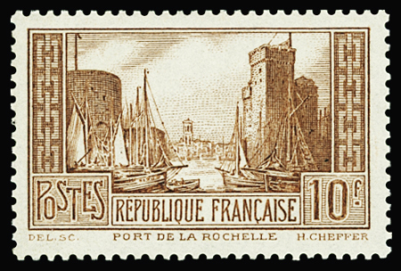 N°261A La Rochelle 10f chaudron, neuf **, TTB, RR
