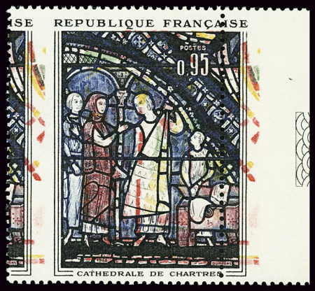 N°1399a Cathédrale de Chartres, variété piquage à cheval