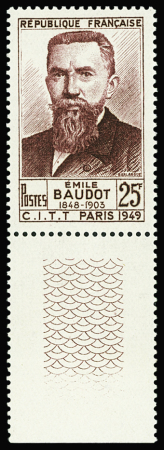 N°846A Emile Baudot, variété erreur de date, bdf, neuf