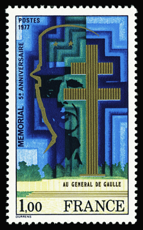 N°1941 Mémorial au général De Gaulle, variété couleur