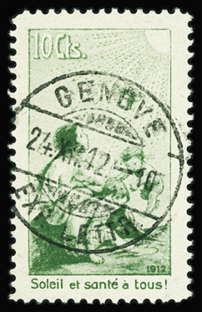 1912 Pro Juventute Vorläufer französisch mit Vollstempel