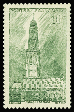 N°567 Beffroi d'Arras, variété spectaculaire impression