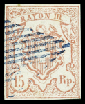 1850-52 Partie 18 gebrauchte Rayonmarken, dabei vier