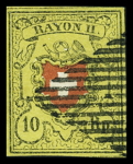 1850-52 Partie 18 gebrauchte Rayonmarken, dabei vier