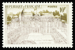 N°1126 10f palais de l'Elysée, variété impression défectueuse