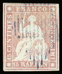 1854-62 kl. Partie sehr gut gerandete Strubelmarken,