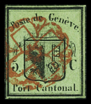 Kleiner Adler mit Genfer Rosette AW Nr. 2 entwertet,