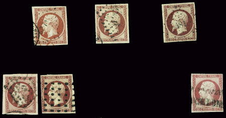 Lot de plusieurs n°17 80c en différentes nuances et/ou