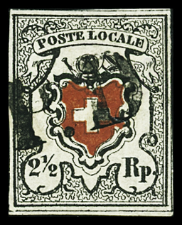 Poste Locale mit Kreuzeinfassung, Type 35, in leuchtend