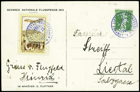 1913 (27 Apr.) Flugtag Liestal, Flugspendemarke (30