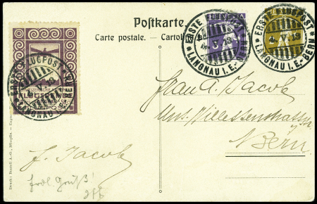 1913 (4. Mai) Flugtag Langnau, Flugspendemarke 50 Cts